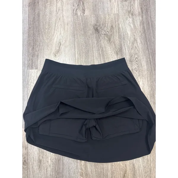 Athleta Ace Skort Black Athletic Golf Tennis Skirt with Pockets Size 8 - Image 4