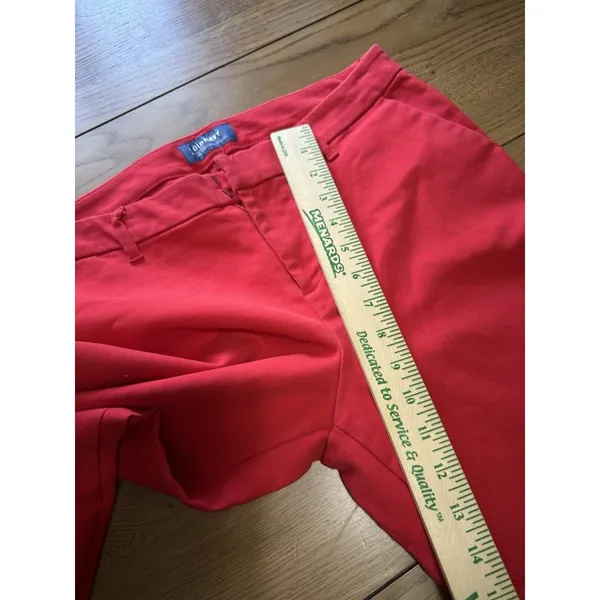 Old Navy Women Red‎ Harper Mid-Rise Career Pants Size 8 Regular Colorful Career - Image 5
