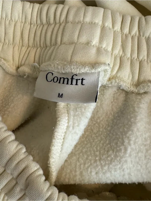 Comfrt‎ original Sweatpant Cream yellow Oversized Women's Jogger Pants Sz Medium - Image 4