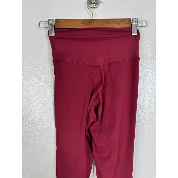 OFFLINE by Aerie Real Me Crossover 7/8 Leggings Burgundy Maroon High Rise Small - Image 4