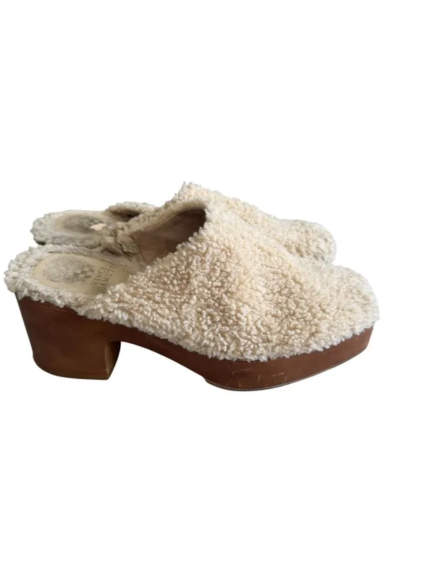 VINCE CAMUTO Rimindel Faux Shearling Clogs Mules Size 8.5 - Image 12