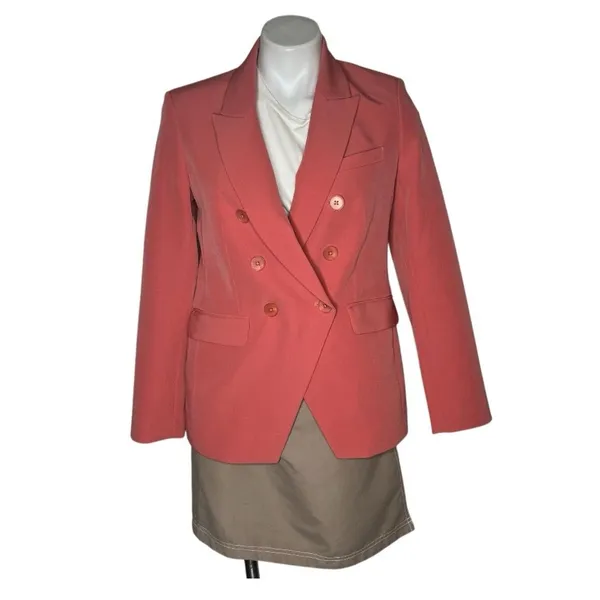 EXPRESS Blazer Suit Jacket Double Breasted Lined Pockets Womens Size Small - Image 2