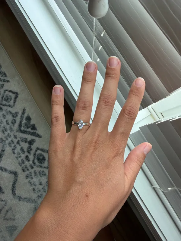 Silver Ring Sterling 925 6 marquise - Image 3