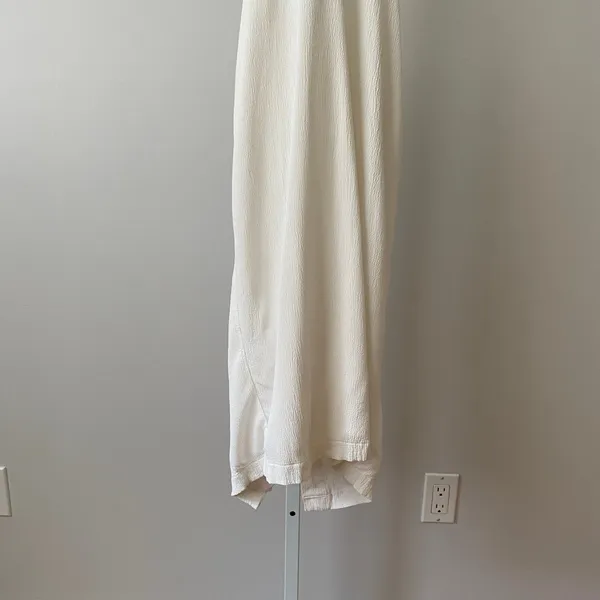 Bec & Bridge 6 Luxury White Midi Dress Plunging V Neck Backless Textured Wedding - Image 4