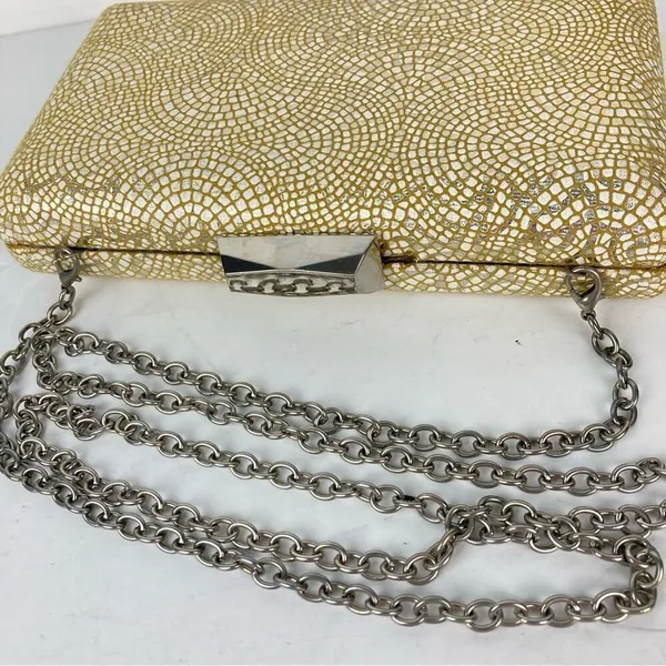 SONDRA ROBERTS Metallic Etched Box Clutch - Image 9