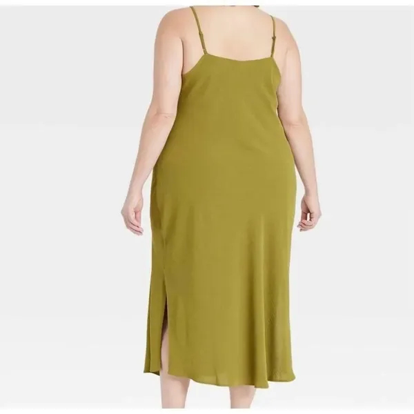 ✨A New Day Olive Green Cami Slip Sz Medium Dress✨ - Image 3