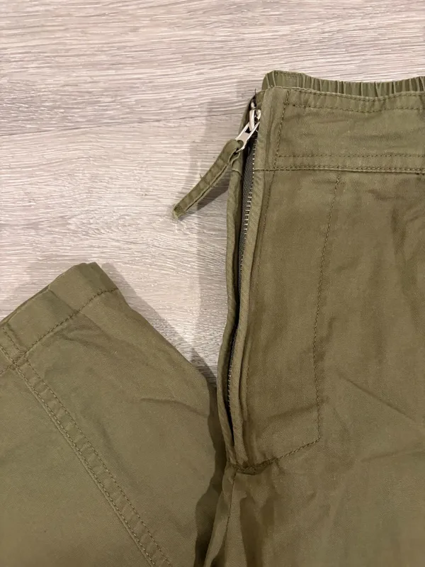Tinsel Town Denim Couture High Waisted Cargo Pants Zip Front - Image 7