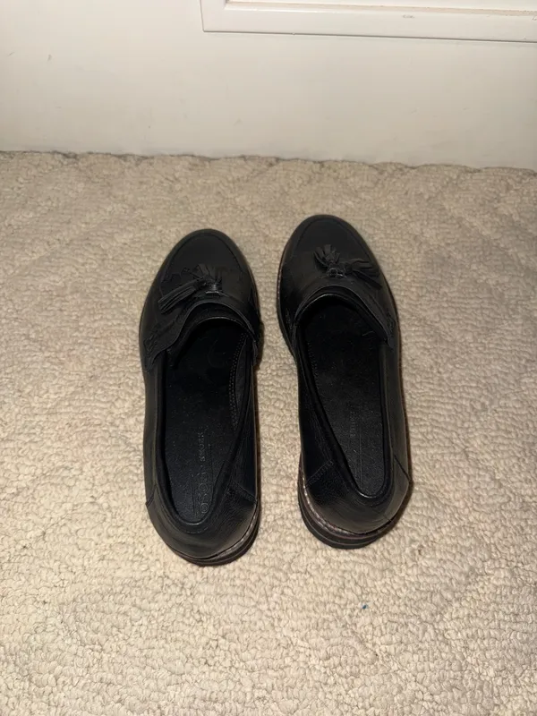 ASOS DESIGN Black Tassel Loafers Chunky Platform Women’s 6 - Image 4