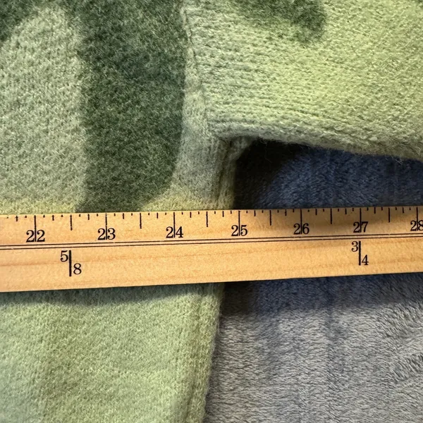 2078 |‎ Princess Polly Abstract Drip Knit Oversized Sweater Green Womens M/L - Image 3