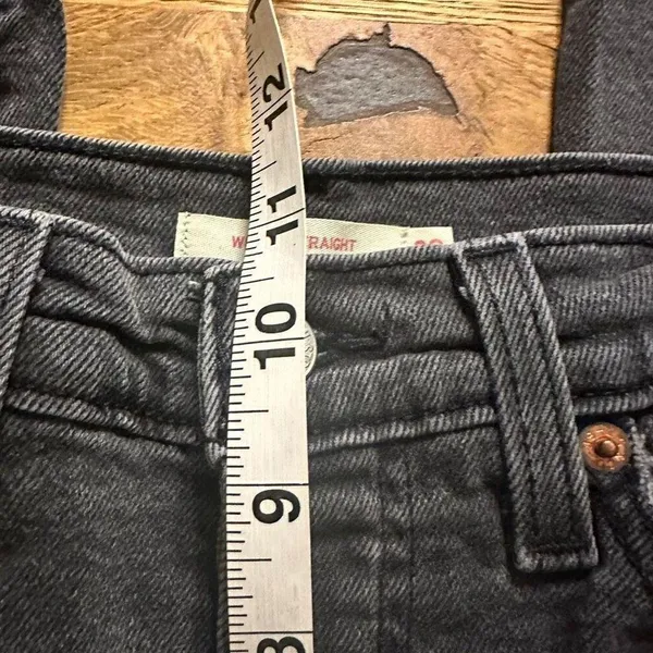Levi wedgie button fly jeans 28 black - Image 12