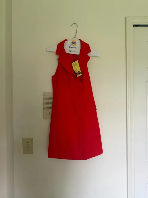 New Future Collective Red Sleeveless Blazer Dress - Image 3