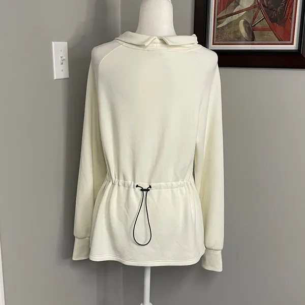 Varley Freya sweatshirt XS ivory cinched adjustable soft - Image 6