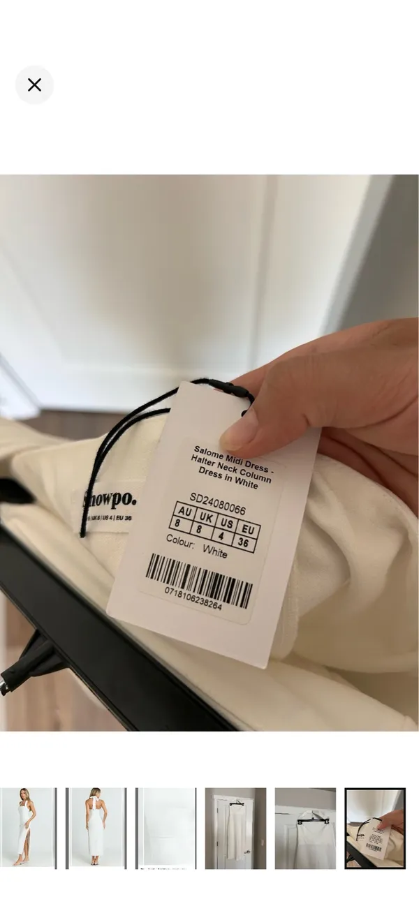 Showpo White Halter Dress - Image 8