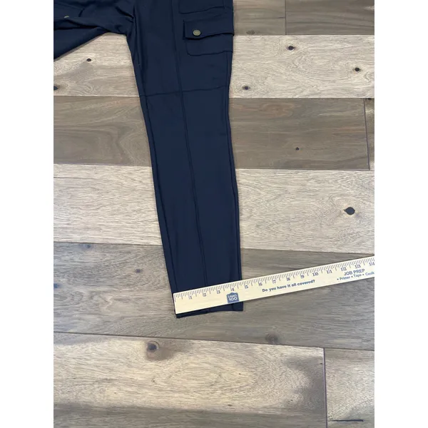 Halara Cargo Pants Size M Navy High Waisted Utility Skinny Stretch Snap Pocket - Image 8