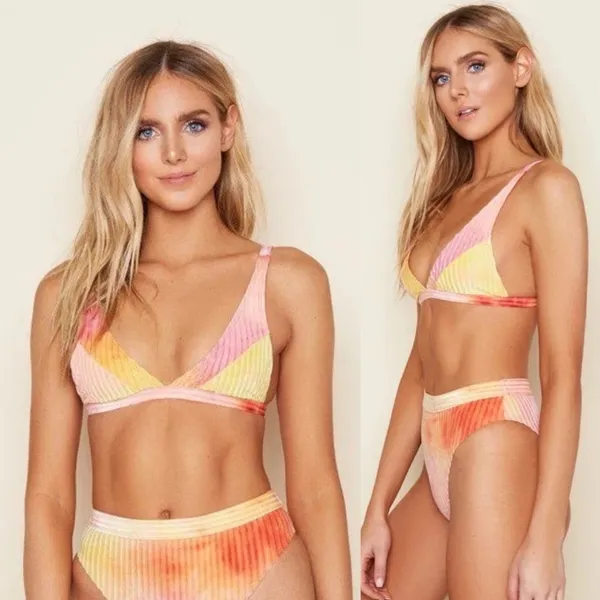 Dippin' Daisy’s Carnival Top, Ombré Velour Bikini, Ribbed Tie Dye, NWT, Size M - Image 12