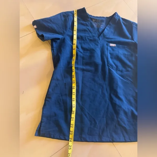 Figs XXS technical Catarina Scrub Top Dark Harbor V-Neck Womens blue - Image 9