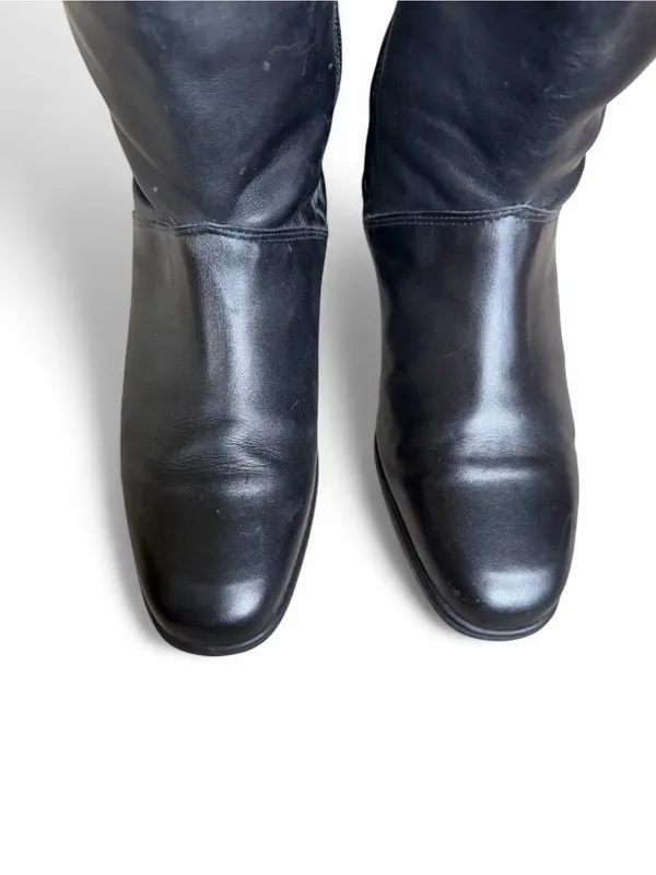 Vintage Regence Black Leather Knee High Boots Women’s Size 9 Made in Canada - Image 3