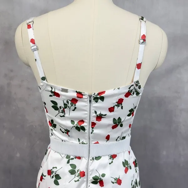 For Love & Lemons Love Song Bustier Mini Dress Size M Satin Rose Coquette Girly - Image 8
