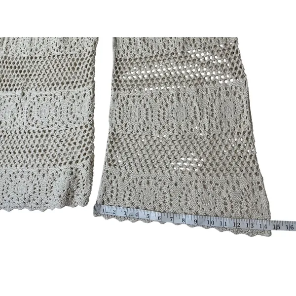 Aerie Womens XL Crochet Wide Leg Pants Cream Knit Beach Cover Up 0701-8501 NEW - Image 13