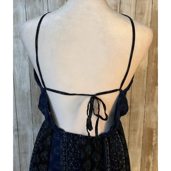 Hollister Blue Chiffon Halter Open Back Maxi‎ Dress - Large - Image 10