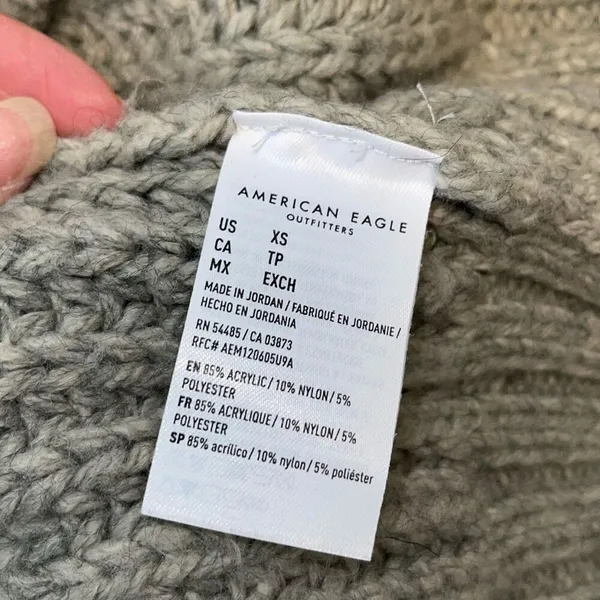 American Eagle Outfitters Womens Chunky Knit V-Neck Long Sleeve Sweater Size XS‎ - Image 5