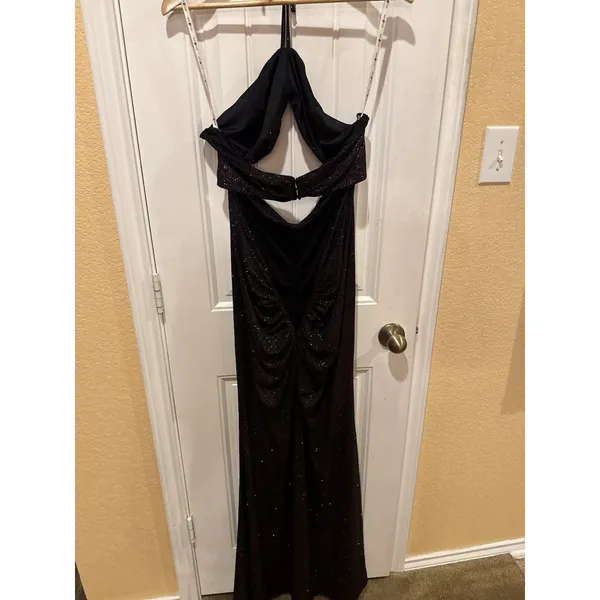 Jules and Cleo Black Shimmery Prom/Evening Gown Size 12 - Image 8