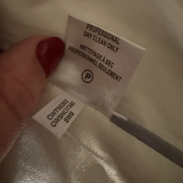 Off white Calvin Klein single breast belted button trench style coat - Image 10