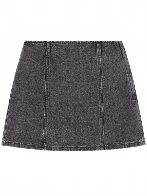 Uniqlo GU Denim Skort Dark Gray XS - Image 2