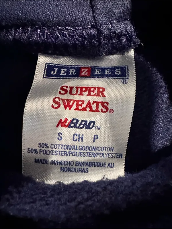 Vintage Cornell University Hoodie SzS Navy Blue Jerzees logo Spellout Streetwear - Image 10