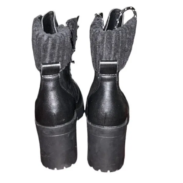 Chelsea & Violet Black Leather Suede Boots(Size 10M) - Image 7