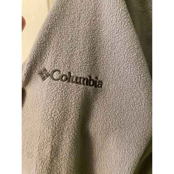 Womens Columbia grey soft fleece half zip hoodie size Large - Image 8