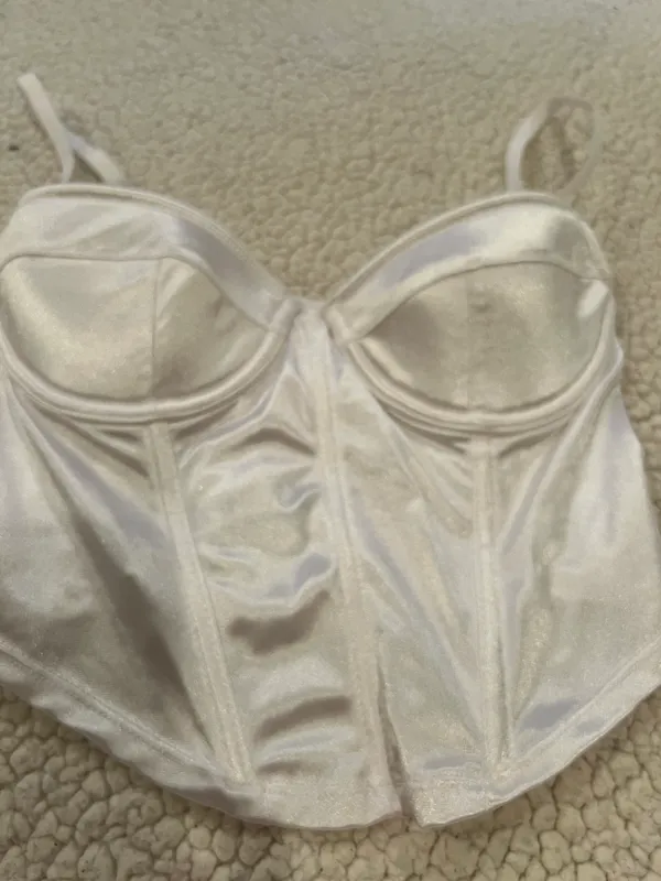 White Corset Top Size M - Image 2