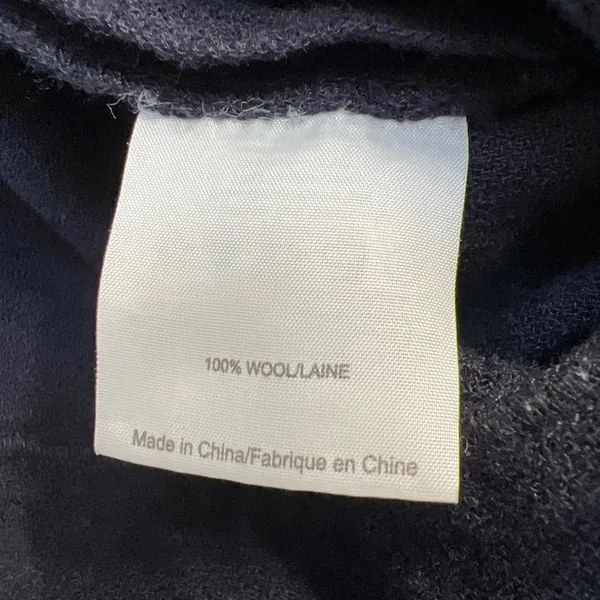 TORY BURCH‎ Women's Navy Wool Dress Pants Size 8 Unlined Side Zip Crop Preppy - Image 5