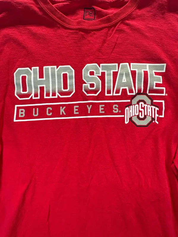 Ohio State Buckeyes Long Sleeve Shirt Mens Large Red ProEdge OSU Graphic Tee - Image 4