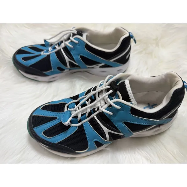 Speedo Womens Size 7 Hydro Comfort 4.0 Shoes WaterSneakers Blue/Teal Black White - Image 3