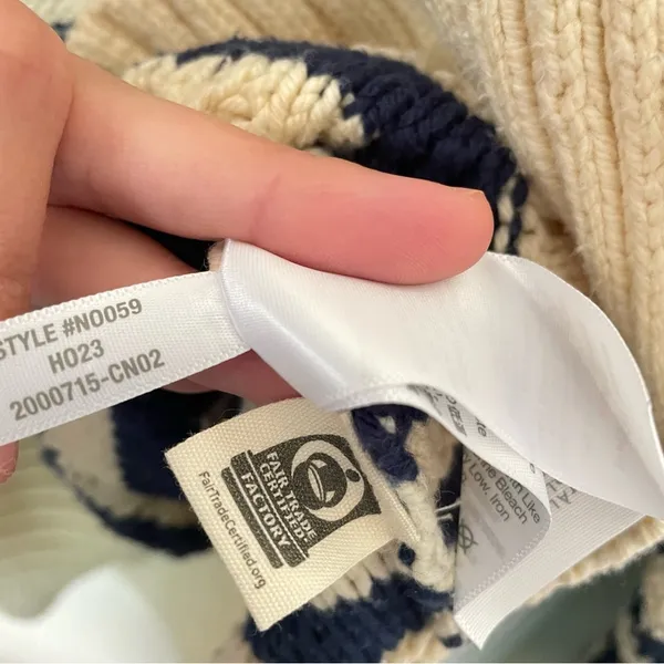 Madewell Cable-Knit Oversized Sweater in Stripe XXS - Image 8