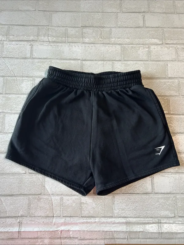 Gymshark Black Athletic Women's Shorts with Logo Size Small - Image 2