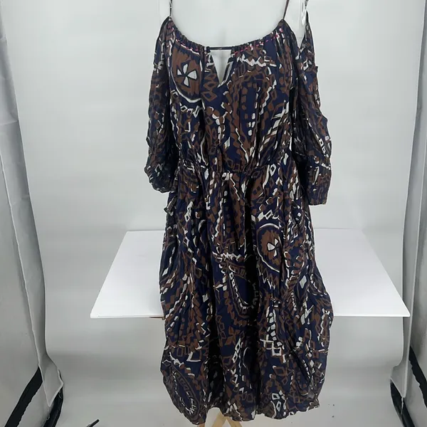 Anthropologie VANESSA VIRGINIA Convivial Midi Dress Boho Cotton - Image 3