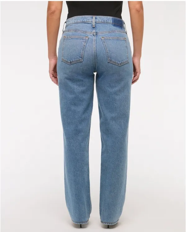 Abercrombie Curve Love Mid-Rise 90s Jeans Straight - Image 2