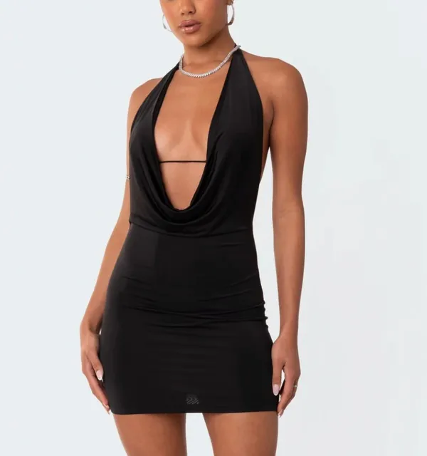Edikted Open Back Mini Dress - Image 2