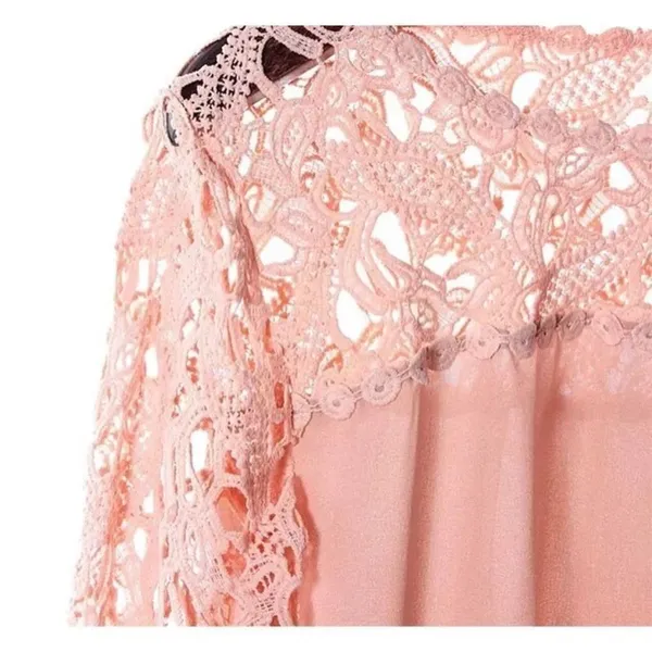 ✨Lace Long Sleeve Blouse✨ Orange Size M - Image 4