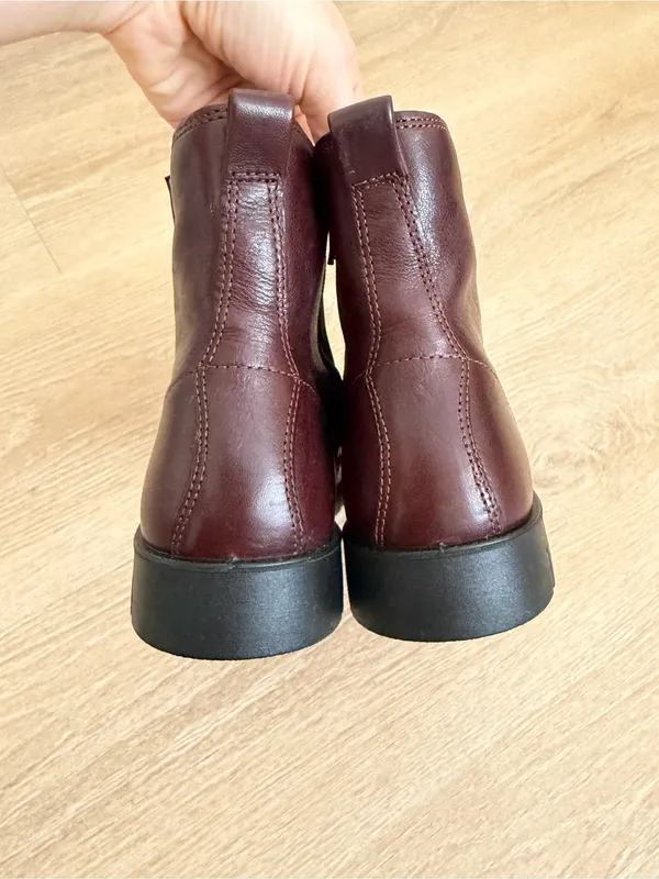 ECCO Women’s Brown Leather Ankle Boots Size US 10 EU 41 Lightweight NWOB - Image 10