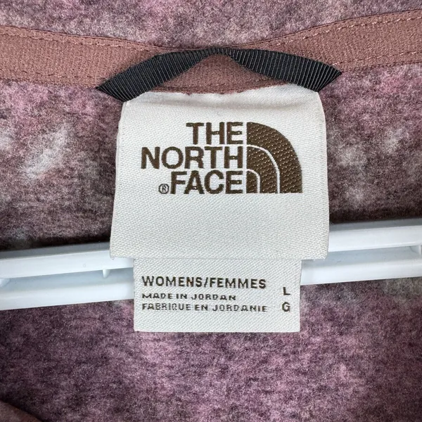 The North Face 1/4 Zip Women’s L Nordic Pattern Red/Brown Pullover Sweater-knit - Image 3