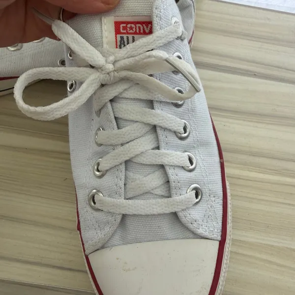 Converse All Star Womens 7.5 Mens 6 White Lace Up Classic Casual Sneakers Shoes - Image 3