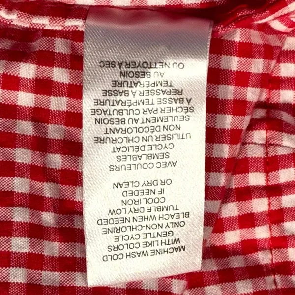 Rachel Zoe Dress Maxi Red Gingham Plaid Seersucker Milkmaid Cottagecore Picnic 6 - Image 6