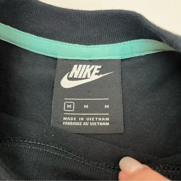 Nike Fitted Womens Black Dress‎ Swoosh SZ Medium Tight Fit Athleisure Streetwear - Image 3