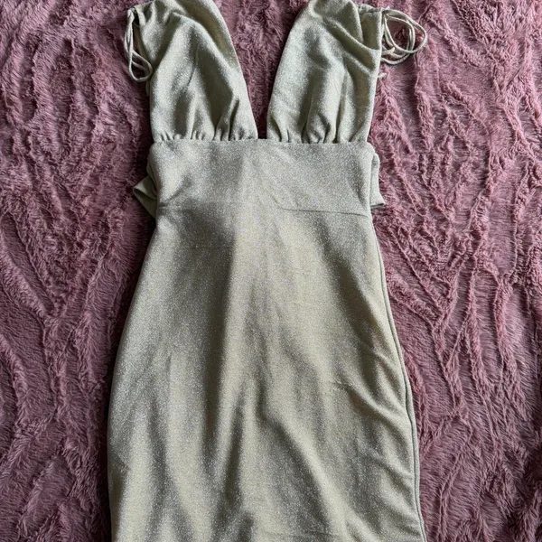 Princess Polly Gold Mini Dress - Image 2