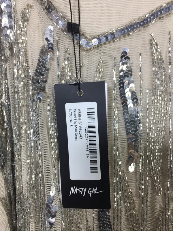 Nasty Gal Beaded Tassel Slip Mini Dress - Image 6