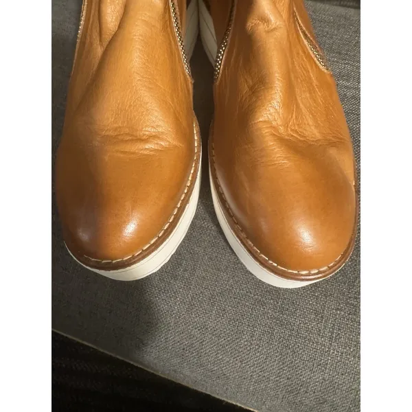 Silent D Nene tan leather booties Women's Size 39 US 8-8.5 Platform - Image 7