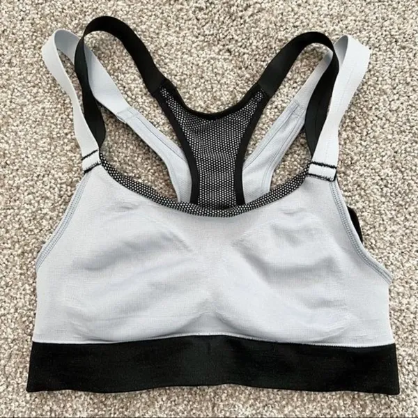 Athleta Double Under Bra Size Small Black Seamless Layered Sporty Clean‎ Girl - Image 4